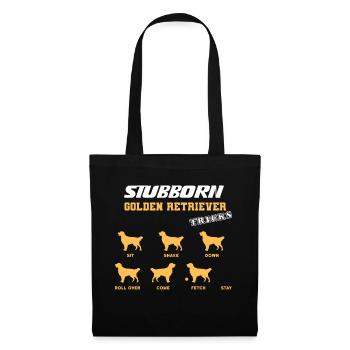 Golden Retriever Tricks - Stoffbeutel - Schwarz - Vorne