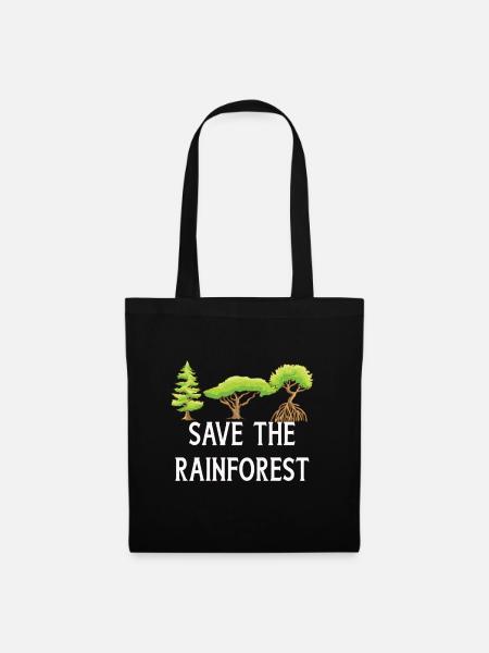 Save The Rainforest - Stoffbeutel - Schwarz