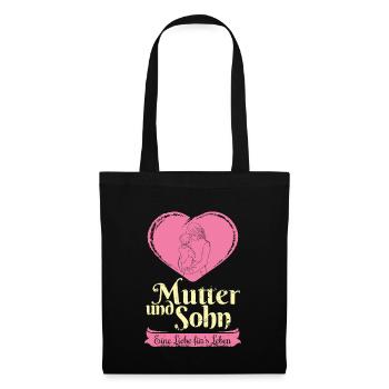 Mutter Und Sohn - Eine Liebe fürs Leben - Stoffbeutel - Schwarz - Vorne