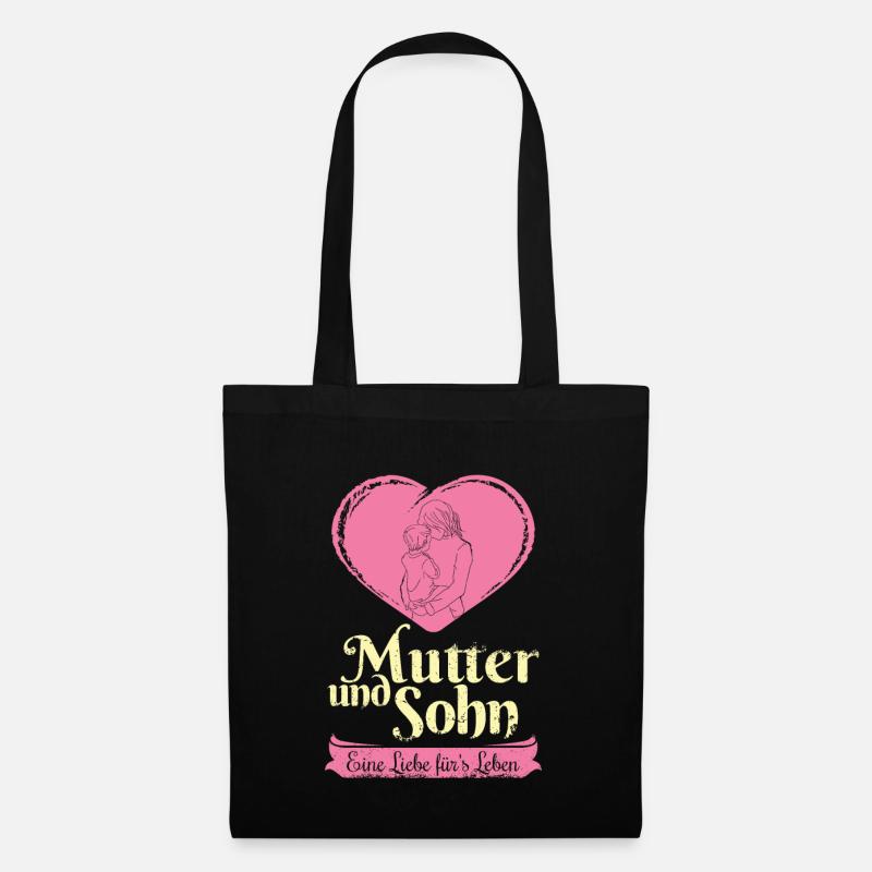 Mutter Und Sohn - Eine Liebe fürs Leben - Stoffbeutel - Schwarz