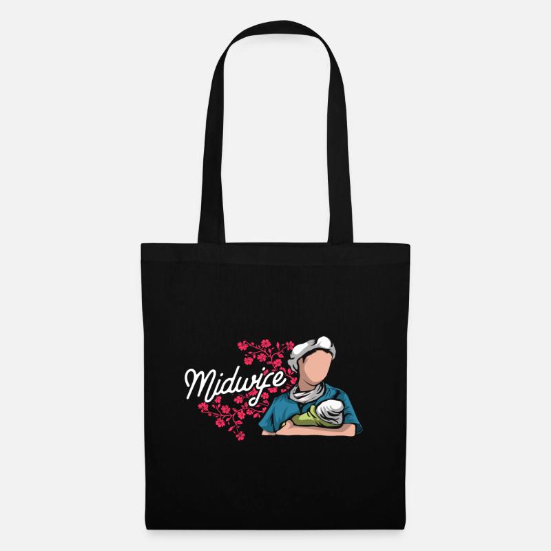 Hebamme Geschenk - Stoffbeutel - Schwarz