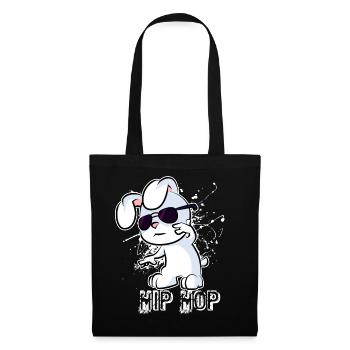 Hip Hop Lapin - Sac en tissu - noir - Devant