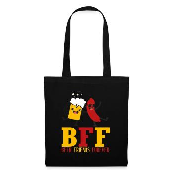Beer Friends Forever - Stoffbeutel - Schwarz - Vorne
