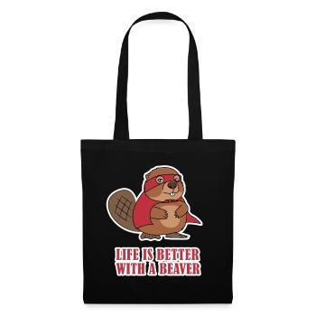 Cadeau de natation de la vie super-rivière castor rivière - Sac en tissu - noir - Devant