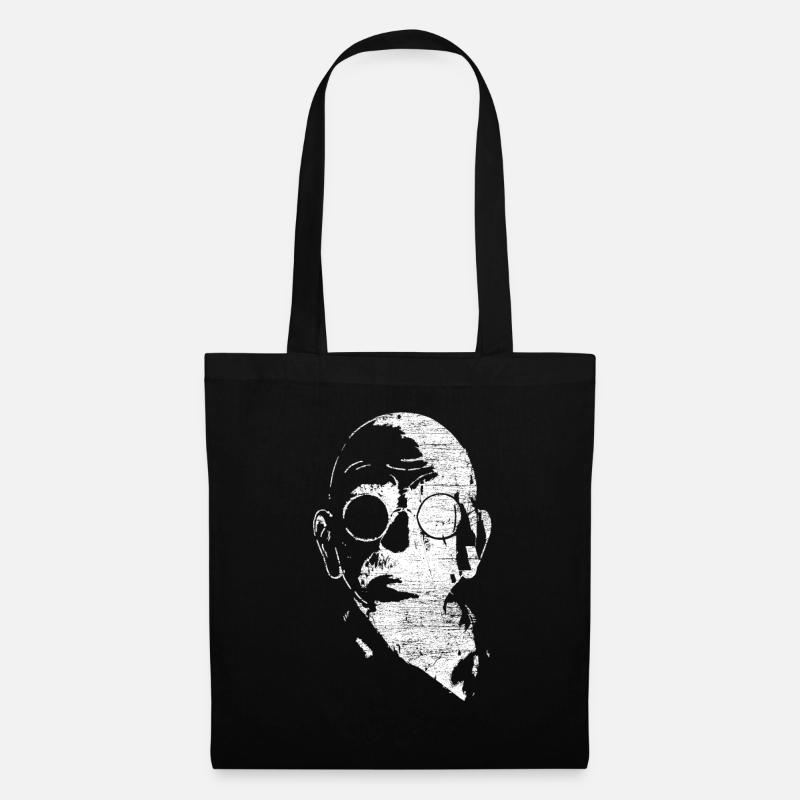 Ghandi Geschenk - Stoffbeutel - Schwarz