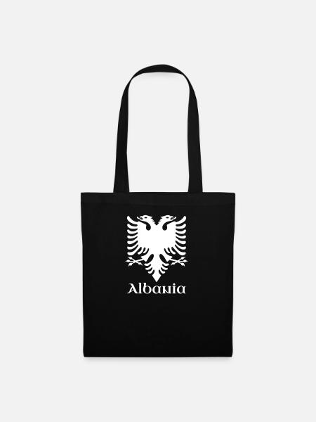 Albanien Flagge "Albanian" - Stoffbeutel - Schwarz
