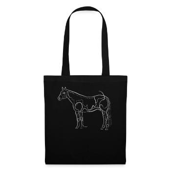 Horse riding - one line drawing - Tote Bag - black - Front