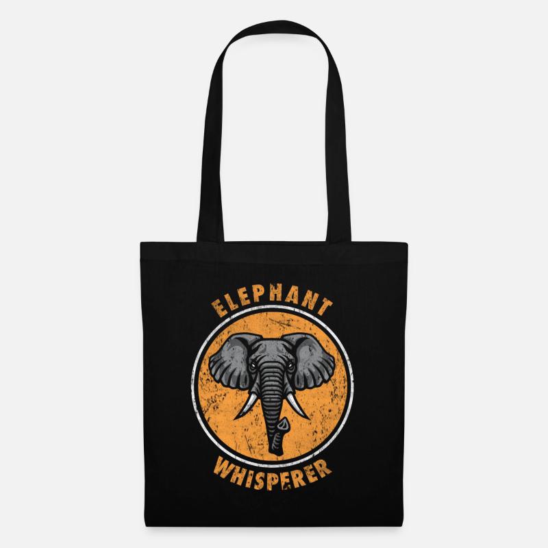 Elefant - Stoffbeutel - Schwarz