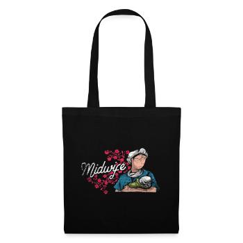 Hebamme Geschenk - Stoffbeutel - Schwarz - Vorne