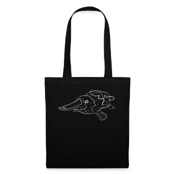 Animaux de l’Australie - one line drawing - Sac en tissu - noir - Devant