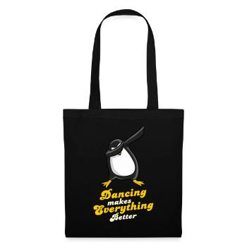 Dubbing penguin dubstep dancing gift - Tote Bag - black - Front