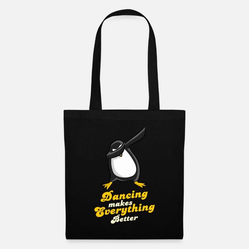 Dubbing penguin dubstep dancing gift - Tote Bag - black