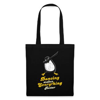 manchot - Sac en tissu - noir - Devant