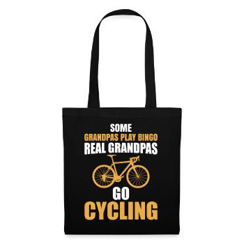 Grandpa bike funny pension - Tote Bag - black - Front