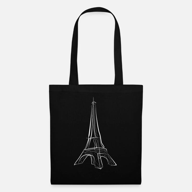 Paris Eiffelturm - Stoffbeutel - Schwarz