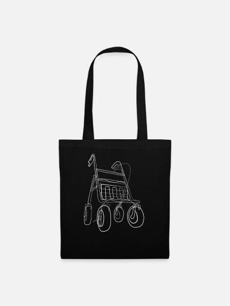 Rollator Altenheim - Stoffbeutel - Schwarz