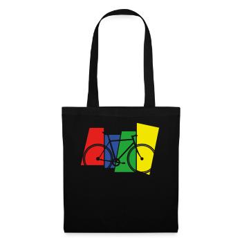 Tour à vélo - Sac en tissu - noir - Devant
