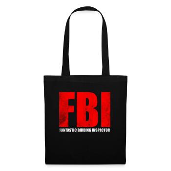 FBI Birding Inspector Design - Stoffbeutel - Schwarz - Vorne