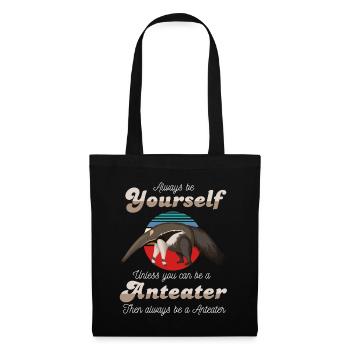 Ameisenbär Zootier Savanne Geschenk - Stoffbeutel - Schwarz - Vorne