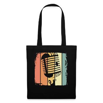 Musique rétro - Sac en tissu - noir - Devant