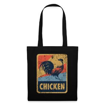 Huhn - Stoffbeutel - Schwarz - Vorne