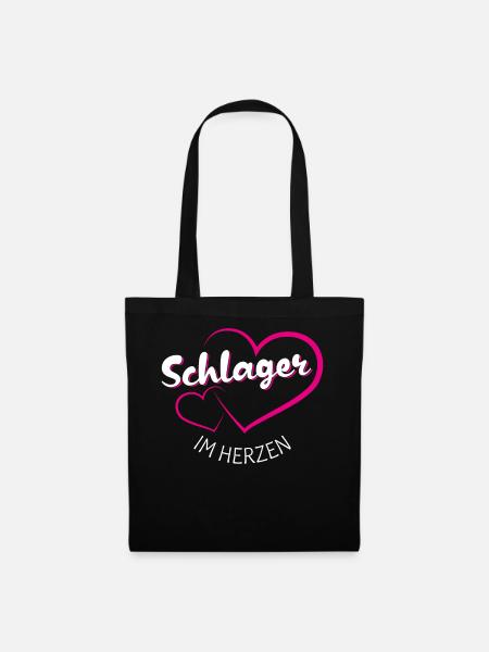 Schlager im Herzen - Stoffbeutel - Schwarz