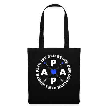 Papa ist der Beste Vatertag - Stoffbeutel - Schwarz - Vorne