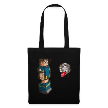 Cadeau de babyfoot - Sac en tissu - noir - Devant