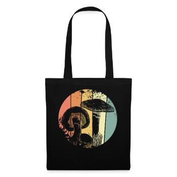 Champignons champignons - Sac en tissu - noir - Devant