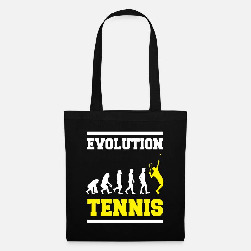 Tennis Evolution Sport Geschenk - Stoffbeutel - Schwarz