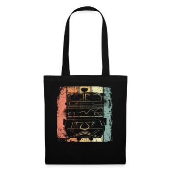 Chemin de fer - Sac en tissu - noir - Devant