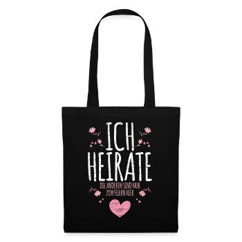 Enterrement de vie de garçon mariée - Sac en tissu - noir - Devant