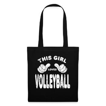 volley-ball - Sac en tissu - noir - Devant