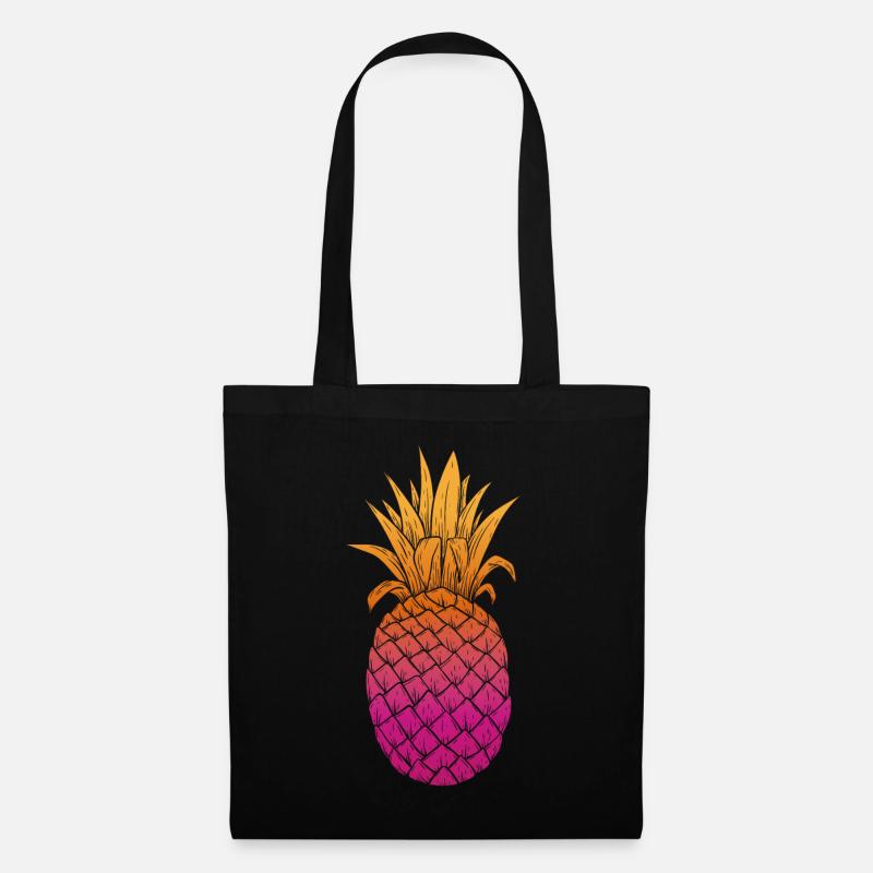 ananas - Sac en tissu - noir