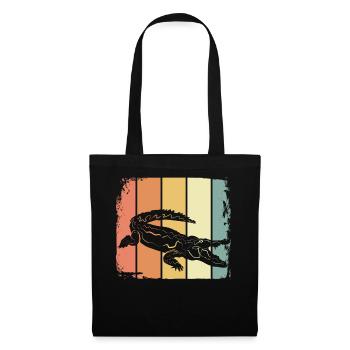 Crocodile - Sac en tissu - noir - Devant