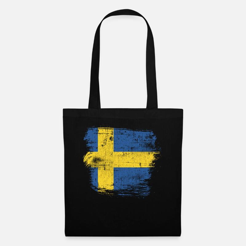 Schweden - Stoffbeutel - Schwarz