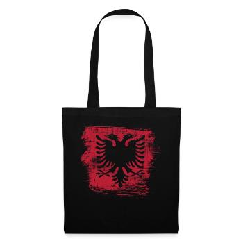 Albanien - Stoffbeutel - Schwarz - Vorne