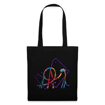 Cadeau de polygone de montagnes russes - Sac en tissu - noir - Devant
