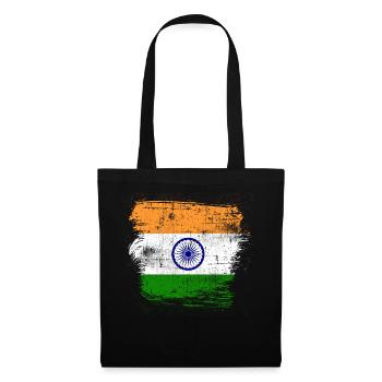 Indien - Stoffbeutel - Schwarz - Vorne