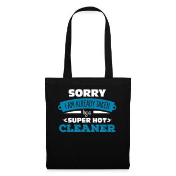 Femme de ménage - Sac en tissu - noir - Devant