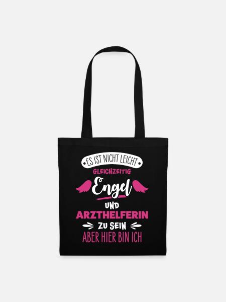 Arzthelferin - Stoffbeutel - Schwarz