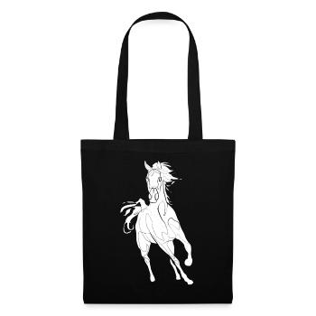 Cheval - Sac en tissu - noir - Devant