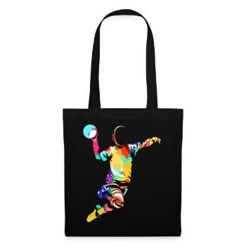 Cadeau de handball - Sac en tissu - noir - Devant