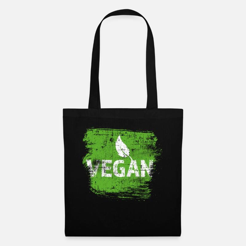 Vegan - Stoffbeutel - Schwarz