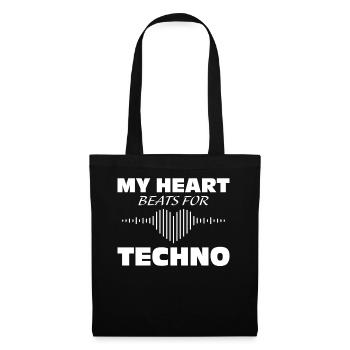 Techno - Sac en tissu - noir - Devant