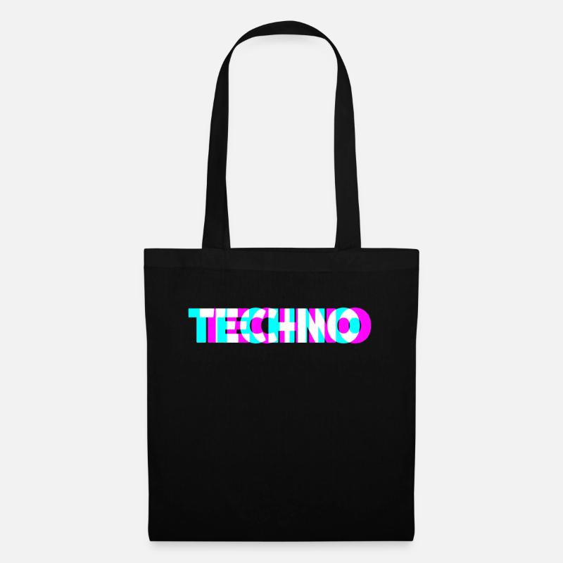 Techno - Stoffbeutel - Schwarz