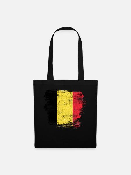 Belgien - Stoffbeutel - Schwarz