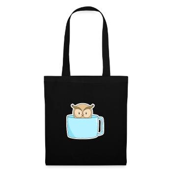 Café d'oiseau - Sac en tissu - noir - Devant