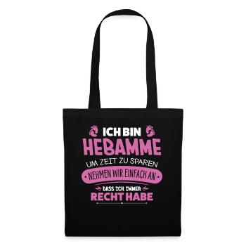 Sage-femme - Sac en tissu - noir - Devant