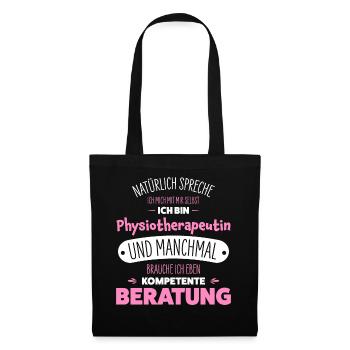 Physiotherapeutin - Stoffbeutel - Schwarz - Vorne